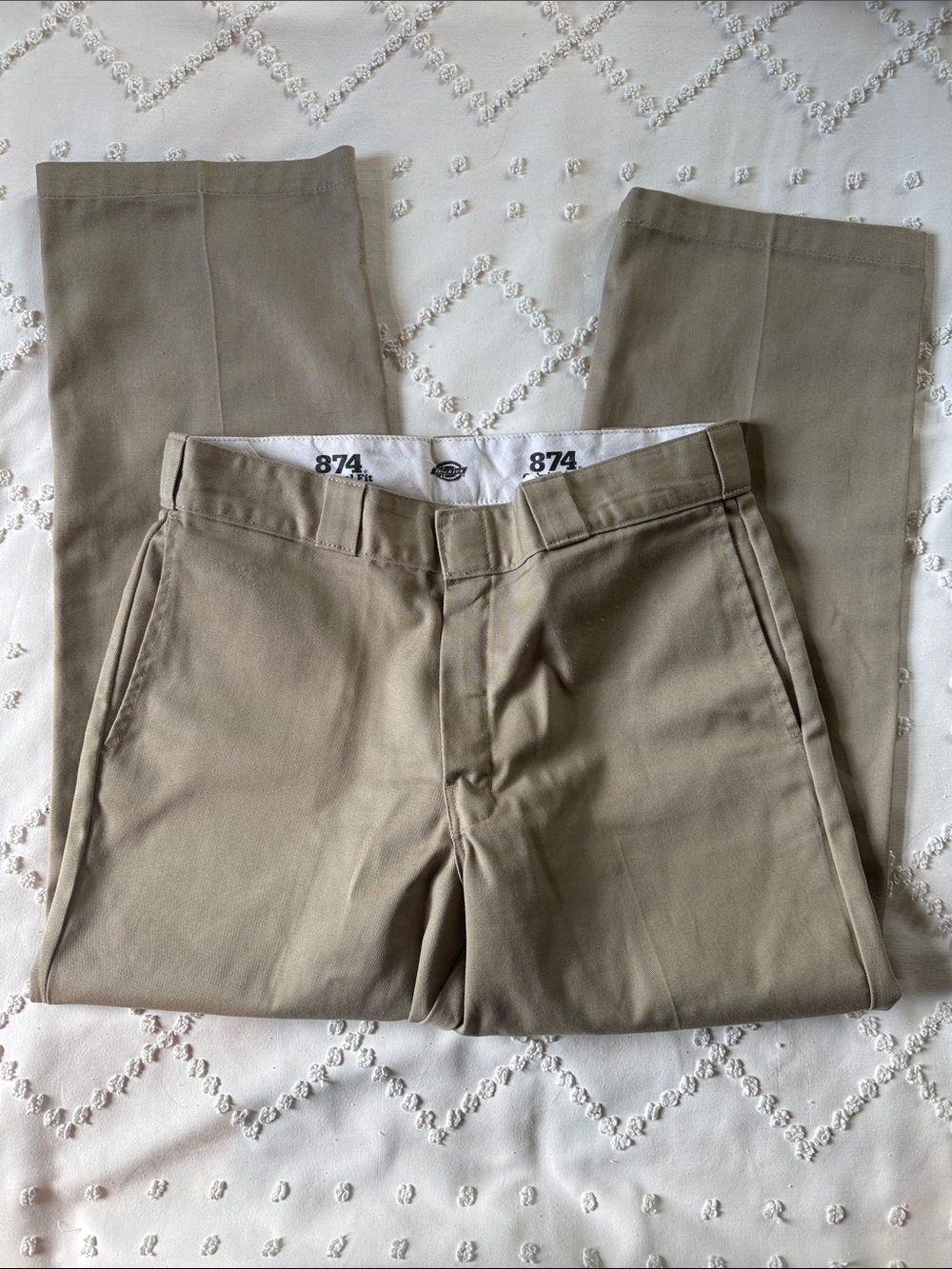 Dickies Classic Men's 874 Straight-Fit Chino in Khaki Tan Size 34 x 28